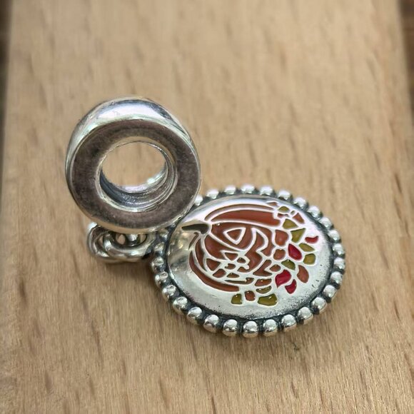 Pandora Halloween Pumpkin Dangle Charm, S925 Silver Bracelets - Picture 3 of 4